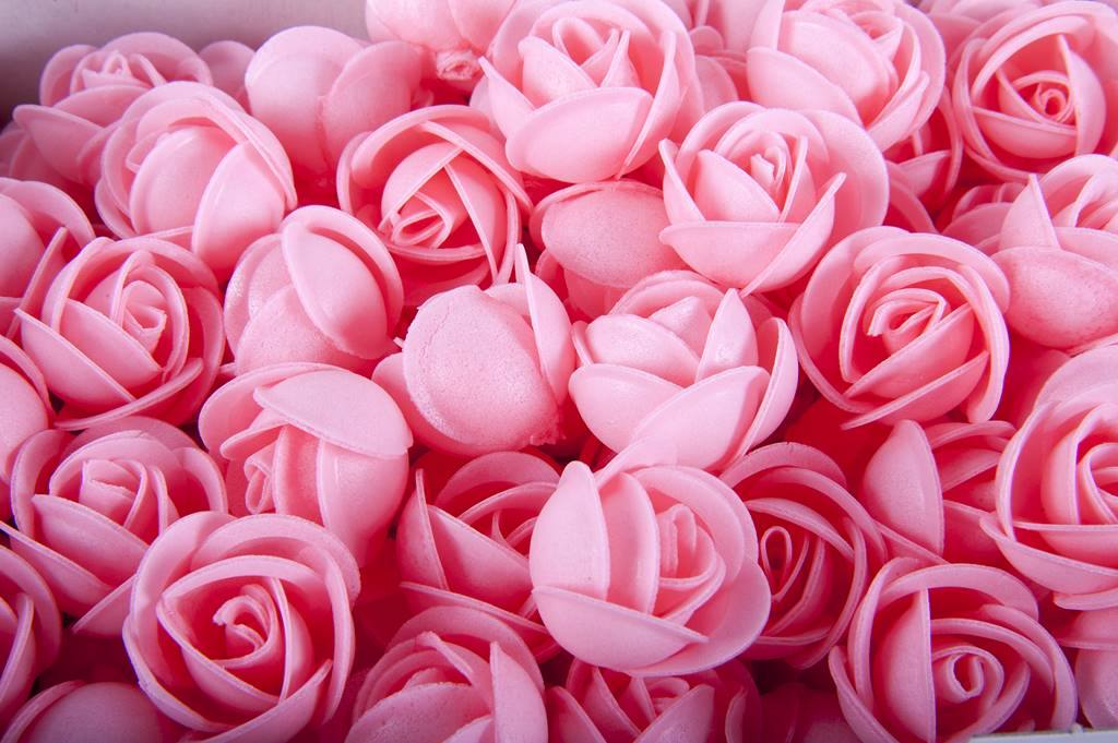 Wafer Roses Medium Pink (100)