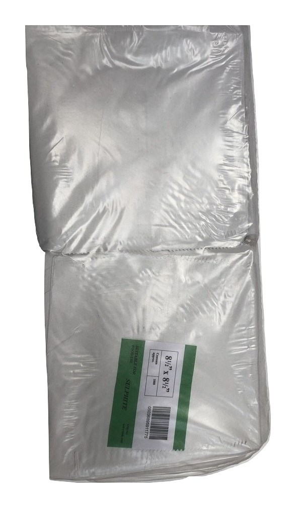 White Sulphite Paper Bags Strung (8.5 x 8.5) 1000
